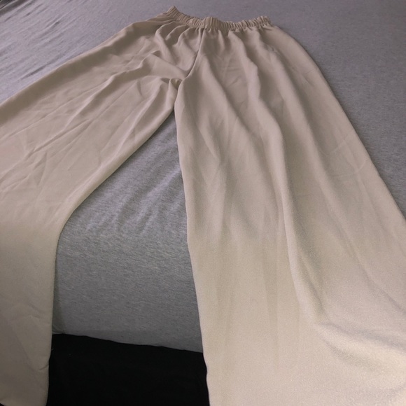 Tie Waist Wide Leg Trousers - Picture 3 of 9